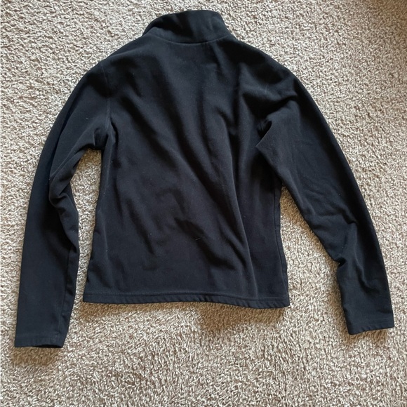 The North Face  Black TKA 100 Kids 1/4 Zip Fleece Pullover Girls Medium - Picture 4 of 5